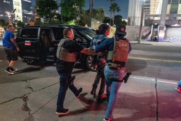 LA Police Make Mass Arrests As Curfew Imposed During Immigration Protest Crisis